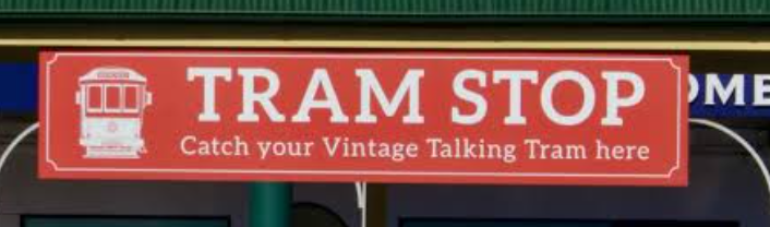Vintage "Talking" Tram Stop